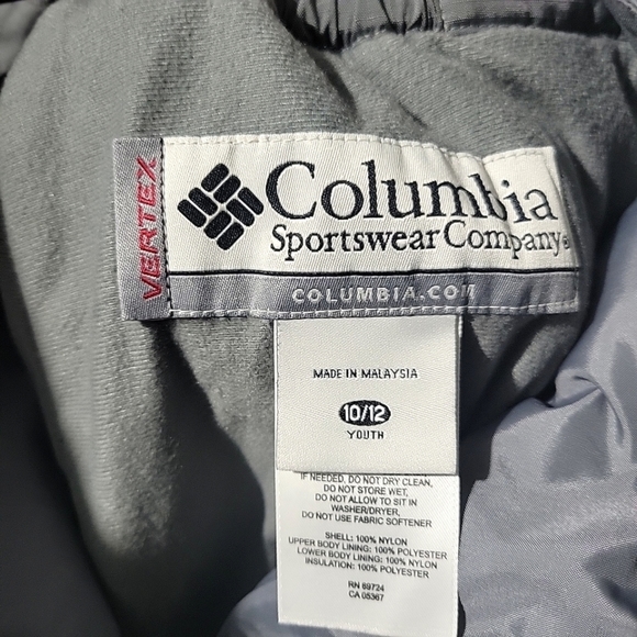 Columbia Vertex Boys Ski Pants Insulated Size 10/12 Youth Gray - Picture 4 of 9